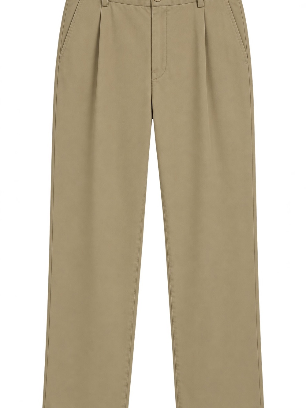 Saks Fifth Avenue Men's Classic Pleated Chino Pants - Khaki